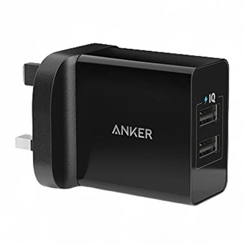 Anker 24W 2-Port USB With Micro USB Cable – Black