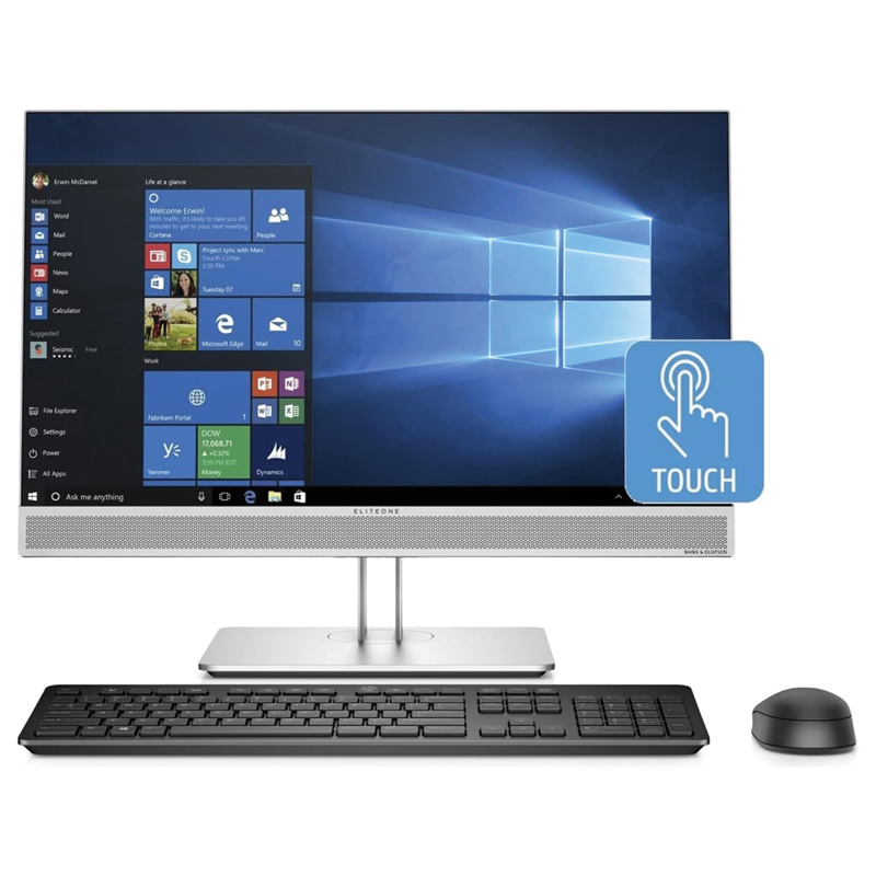 (Pre-owned) HP EliteOne 800 G4 All-in-One Desktop (TouchScreen) / Intel Core i7 / 8th Gen / 1TB HDD+ 512GB SSD M.2 / 16GB RAM / 23.8inch Touch / Keyboard / Mouse / Windows 11