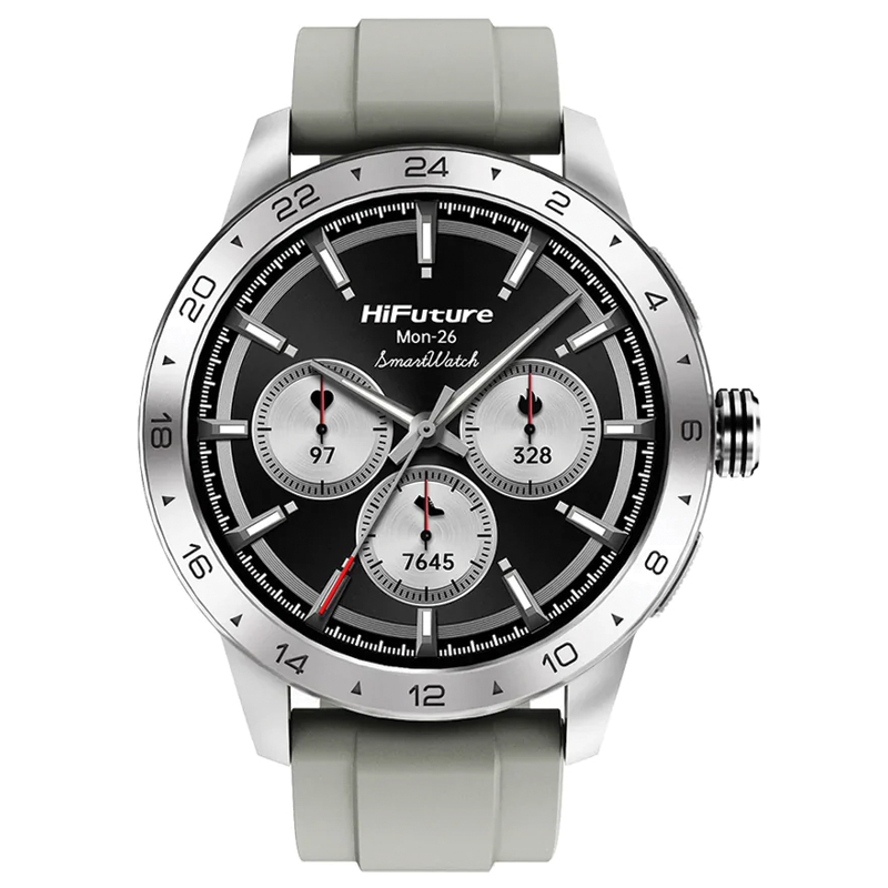 HiFuture FLEX2 Smartwatch – White (1.32″ AMOLED Screen / Bluetooth Calling / Sleep & Heart Rate Health Monitoring / IP68 Waterproof / Long Battery Life)