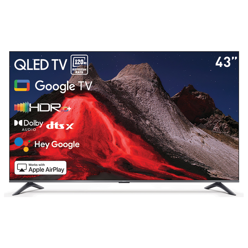 Xiaomi TV A Pro 2026 QLED – 43 Inch (Google TV | QLED | 4K 120Hz Display | Dolby Audio, DTS-X, And DTS Virtual:X | Premium Quality Metallic Design | 360° Bluetooth Remote Control)