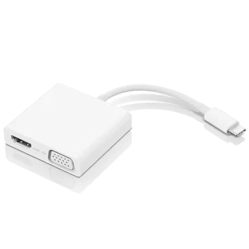 Lenovo USB-C 3-in-1 Travel Hub | 4K HDMI | VGA | USB 3.0 | Simple Plug and Play | GX90T33021