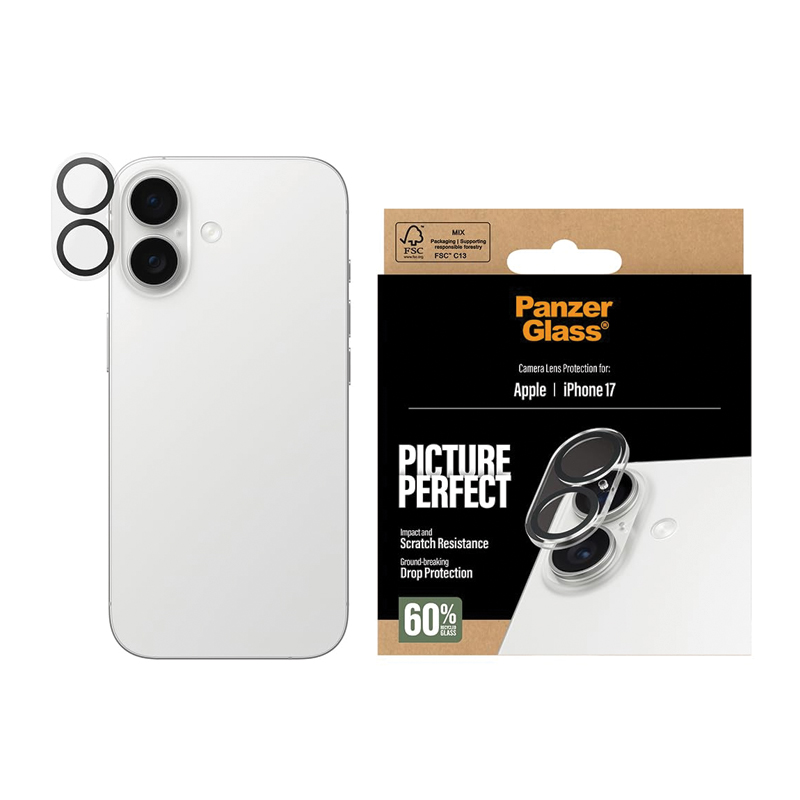 SAFE. by PanzerGlass® Camera Lens Protector for iPhone 17 | Transparent | Tempered Glass | Scratch & Impact Resistant | Crystal Clear