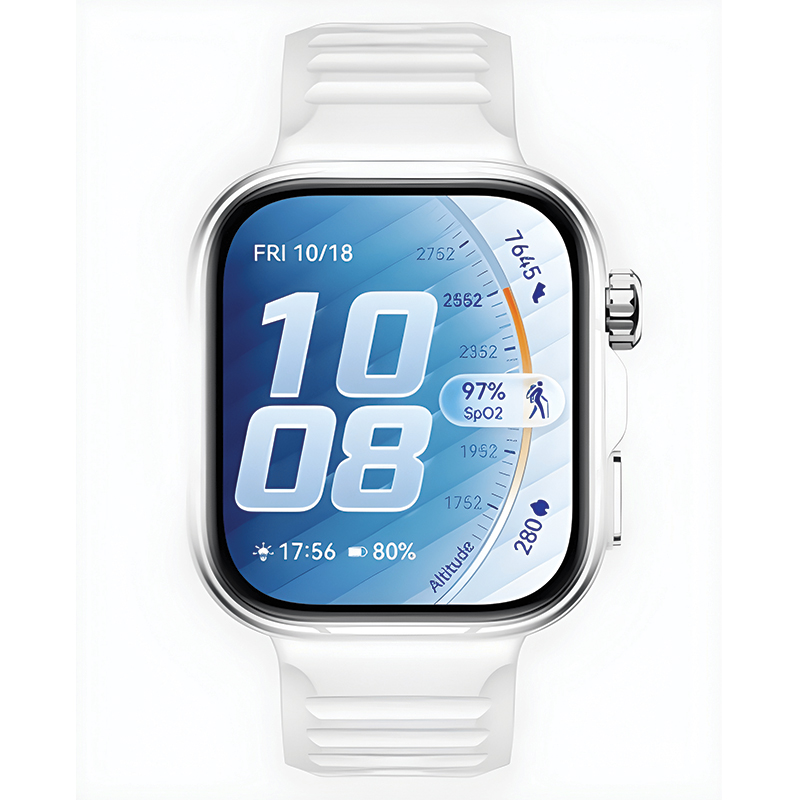 Huawei Watch Fit 5 Pro | 1.92 AMOLED Display | 3000 nits | Titanium Bezel | Sapphire Glass | ECG & Health Monitoring | Dual-Band GPS | 5ATM + IP6X | White