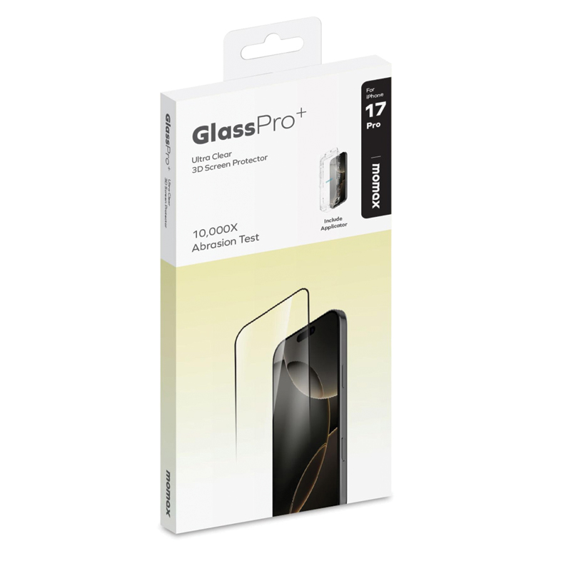 MOMAX 3D Fully Covered Glass Clear – iPhone 18 Pro Max / iPhone 17 Pro Max 6.9″