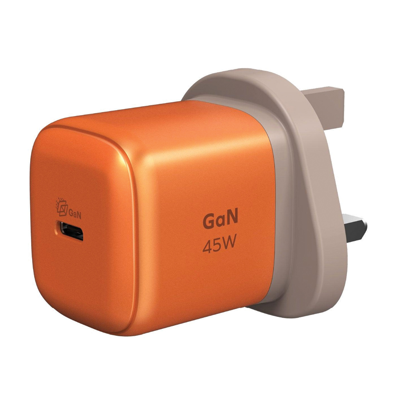 MOMAX 1-Charge 45W GaN Charger – 1 × USB-C – UM73UKM – Orange