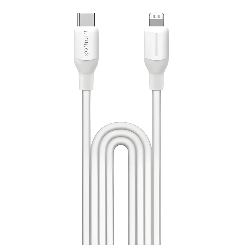 MOMAX 1-Link Flow CL 30W USB-C to Lightning Cable – 1.2m – DL53W – White