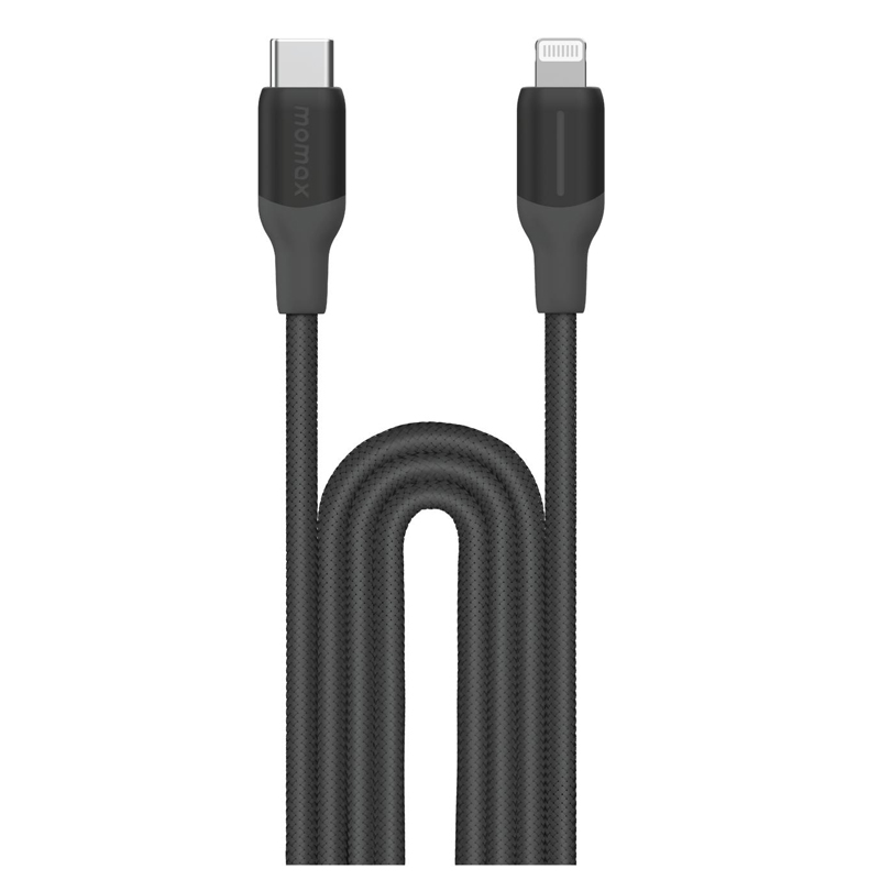 MOMAX 1-Link Flow CL+ 30W USB-C to Lightning Cable – 2m – DL55D – Black