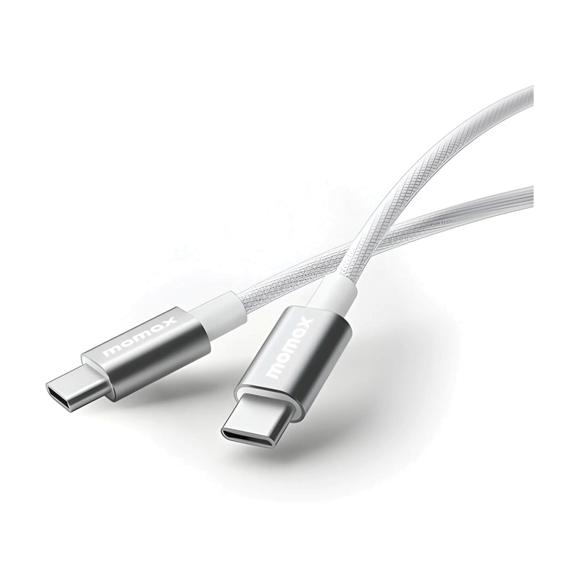 MOMAX Elite 60W USB-C to USB-C Cable – 0.5m – White