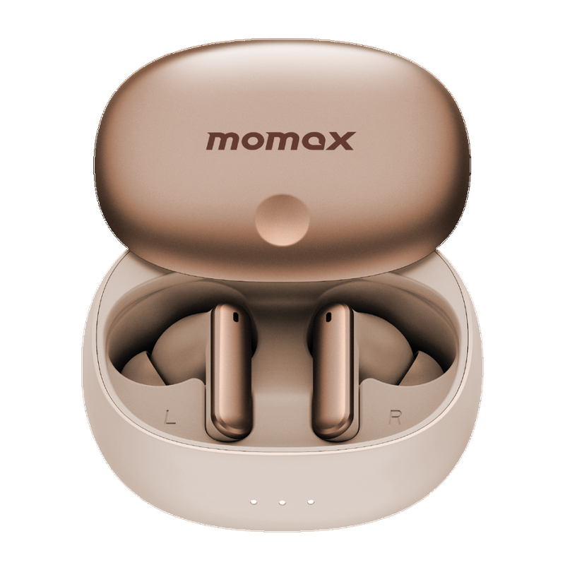 MOMAX 1-VIBE LITE True Wireless Noise Cancelling Earbuds – Dessert Titanium