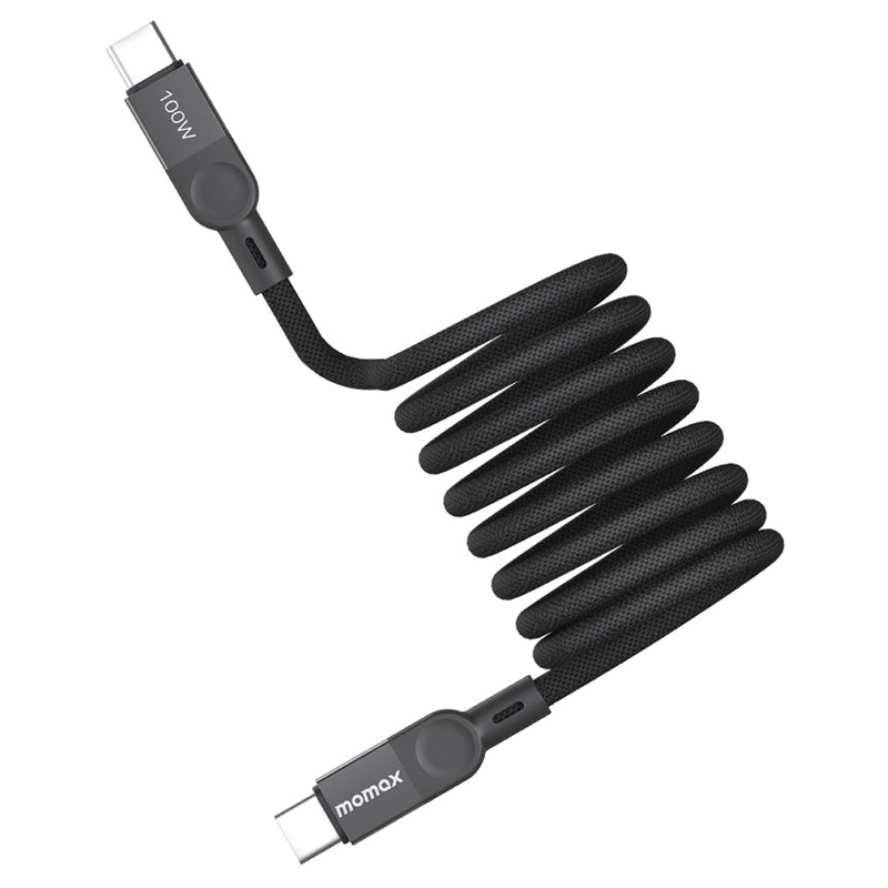 MOMAX Mag.Link 100W Magnetic USB-C to USB-C Cable – 1m – DC35D – Black