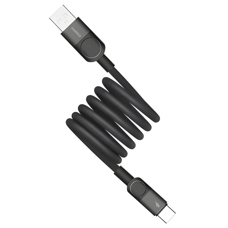MOMAX Mag.Link Magnetic USB-A to USB-C Cable – 66W – 1m – DA57D – Black