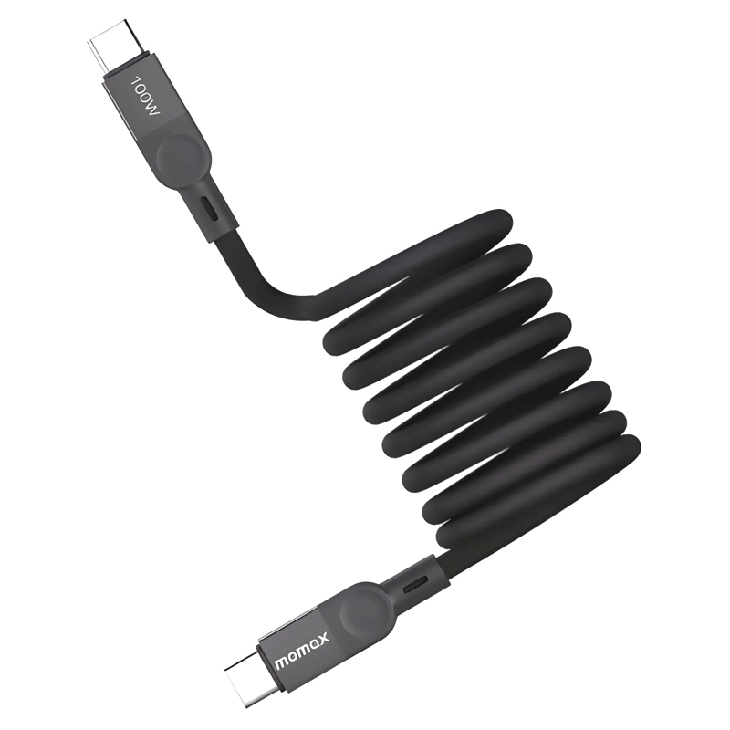 MOMAX Mag.Link Magnetic USB-C to USB-C Cable – 100W – 2m – DC36D – Black