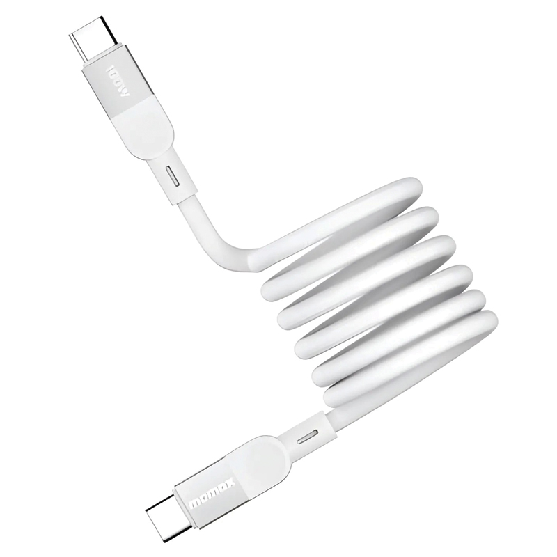 MOMAX Mag.Link Magnetic USB-C to USB-C Cable – 100W – 2m – DC36W – White
